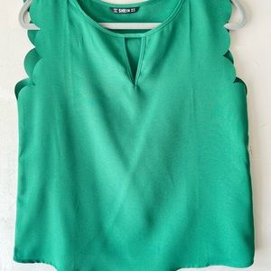 Green blouse